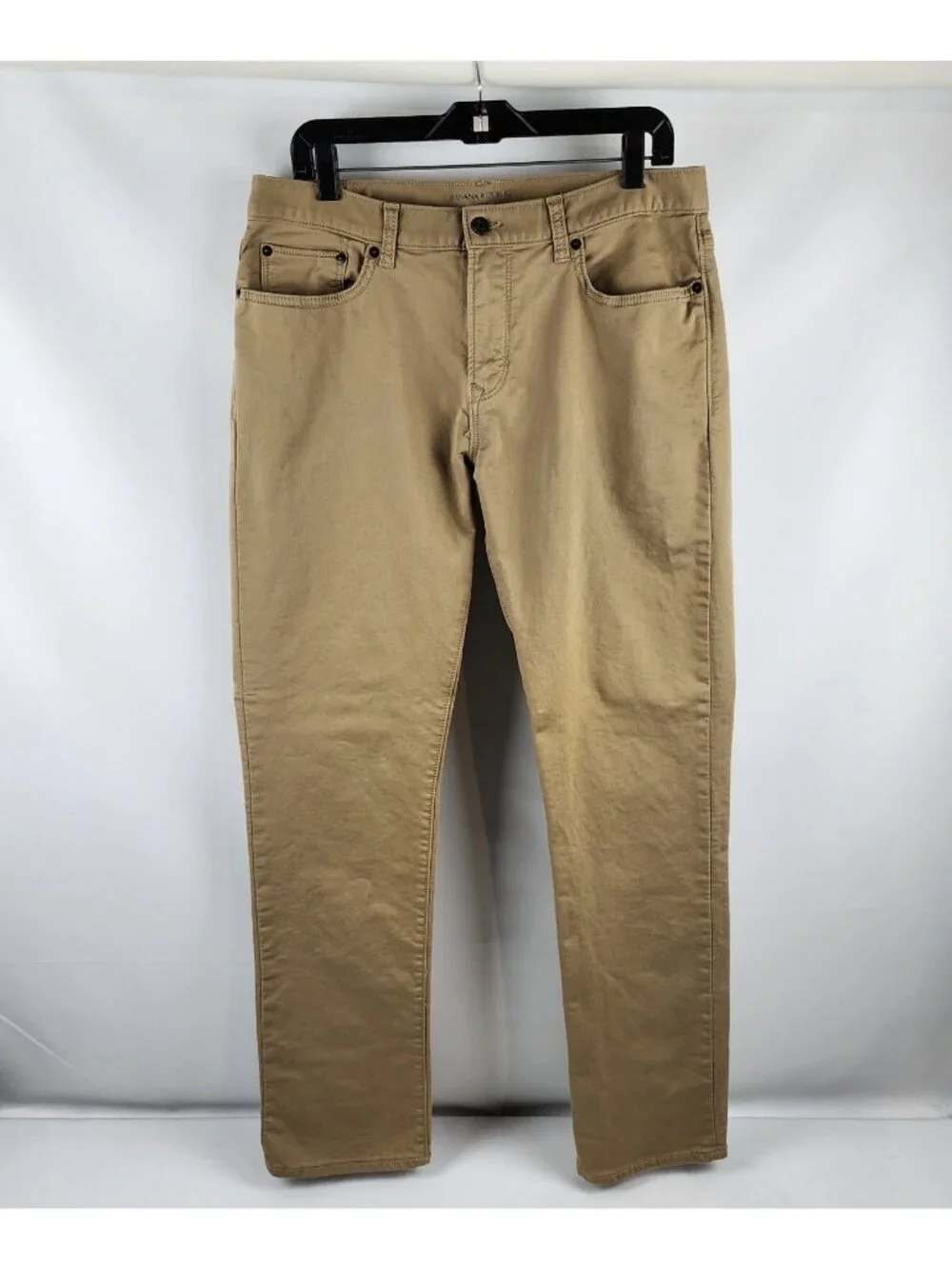 Banana Republic Pants Mens 33x33 The Traveler Workwear Khaki Slim Fit Tan